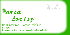 maria lorisz business card